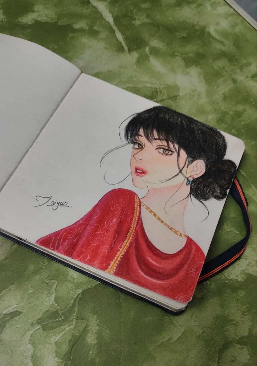 Crimson Noor — Coloured Portraits & Sketches