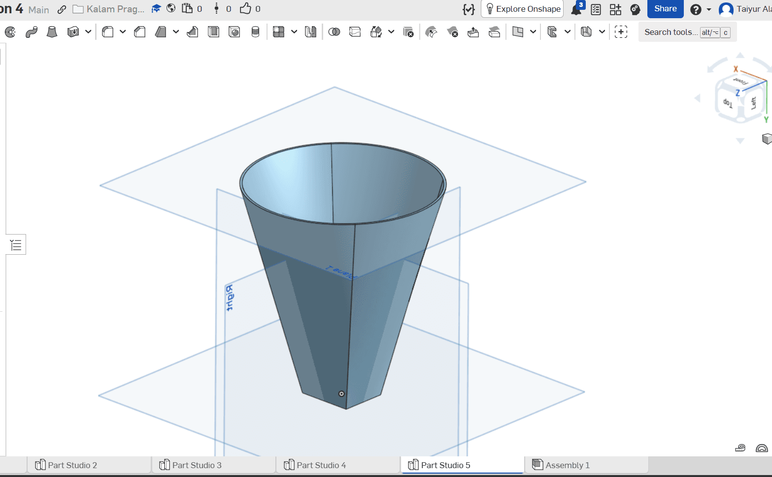 Tapered Container 3D CAD model